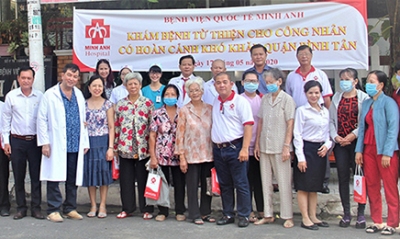 Khám bệnh từ thiện cho lao động nghèo quận Bình Tân