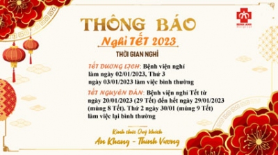 Bệnh viện Quốc tế Minh Anh thông báo lịch nghỉ tết Dương lịch 2023 và tết Nguyên Đán Quý Mão như sau:
